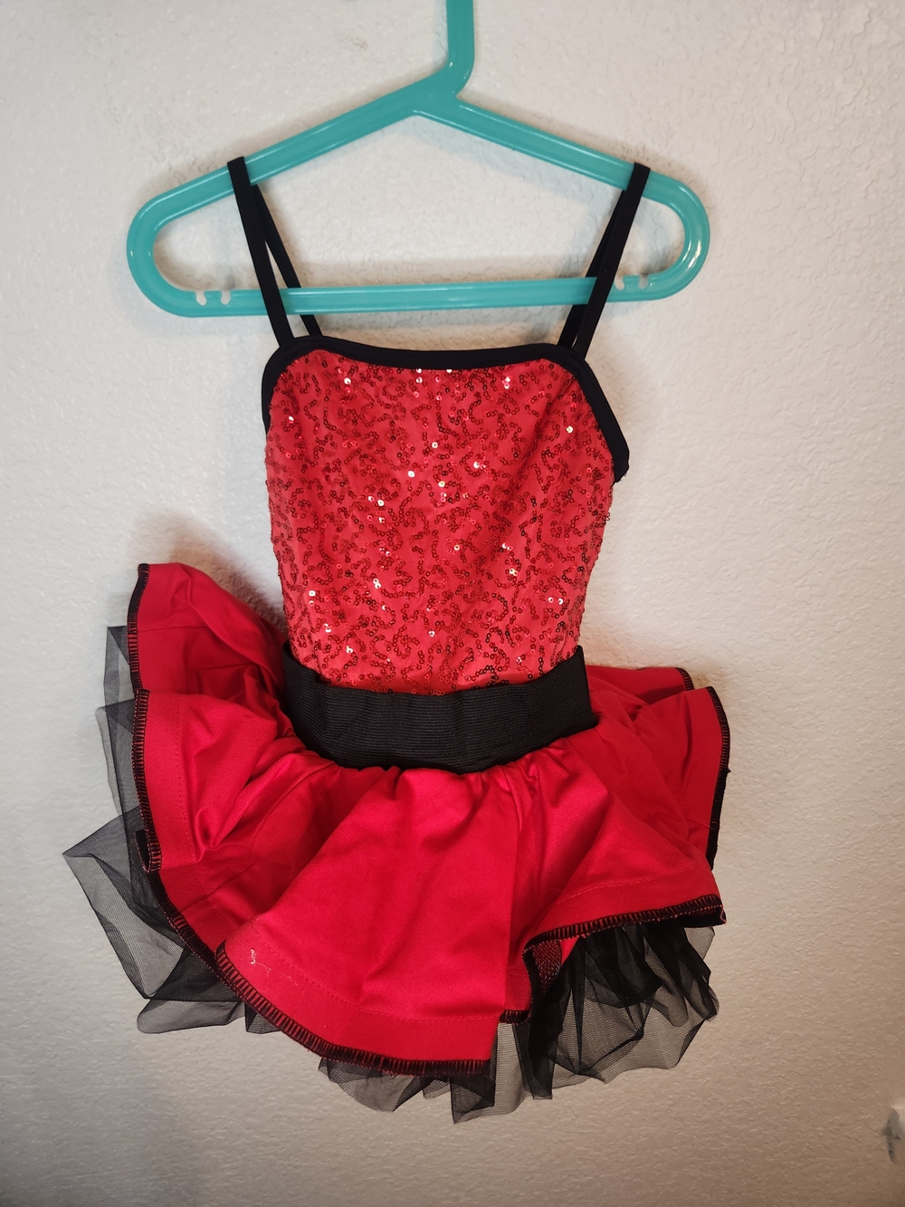 Weissman Kids Red Sequin Tutu Costume recital Dress xsc style 10101